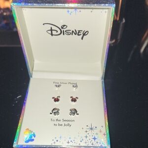 Disney Silver and Red Kids Earrings Set
